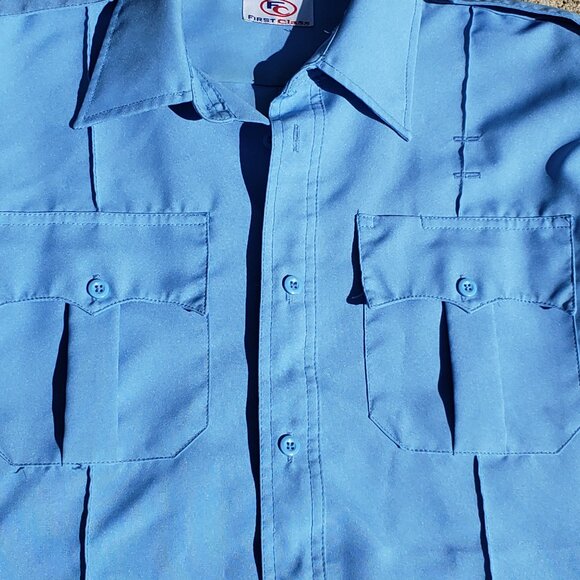 Men's Blue Work Shirt (size-XL) - Picture 3 of 8